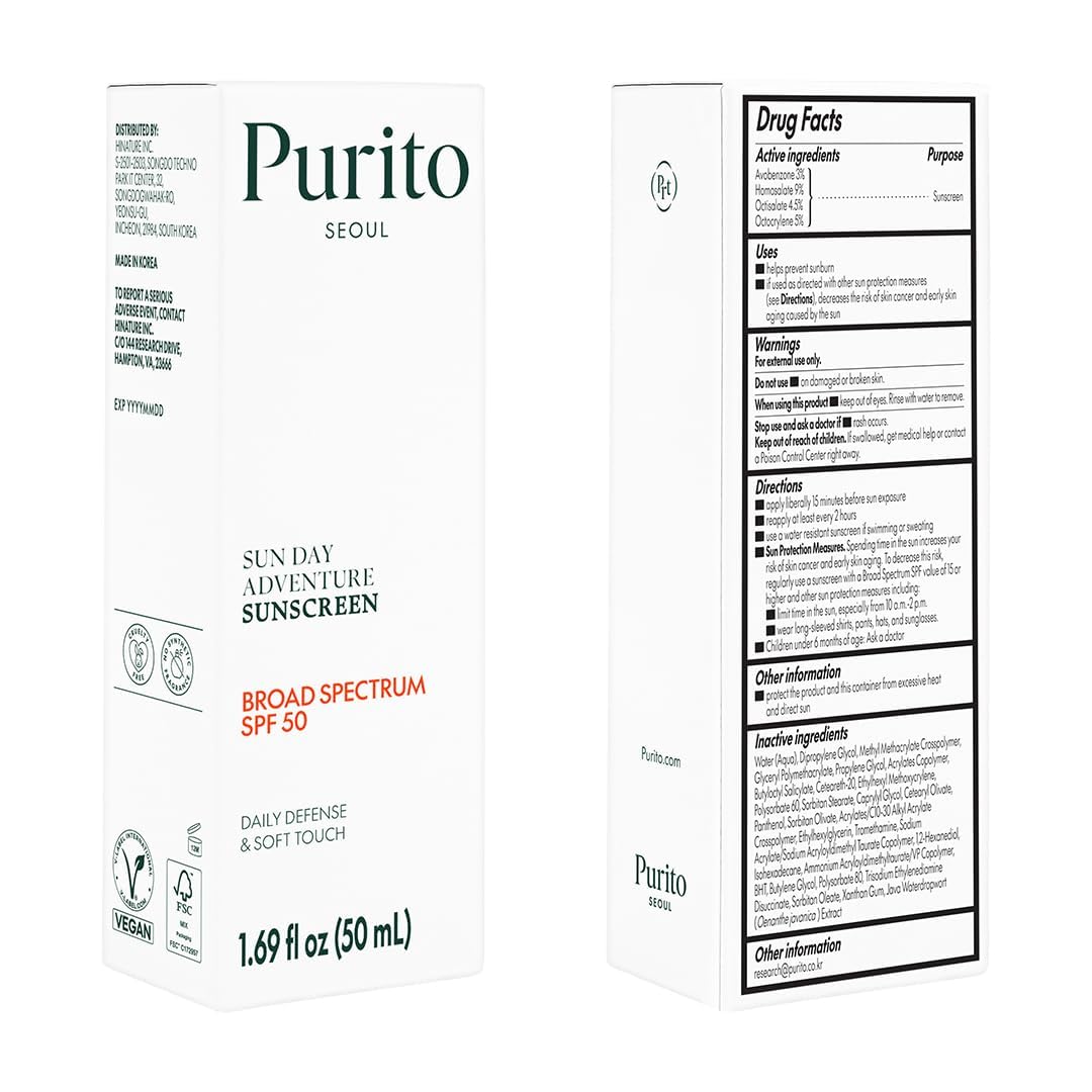 Purito Sun Day Adventure Korean Sunscreen