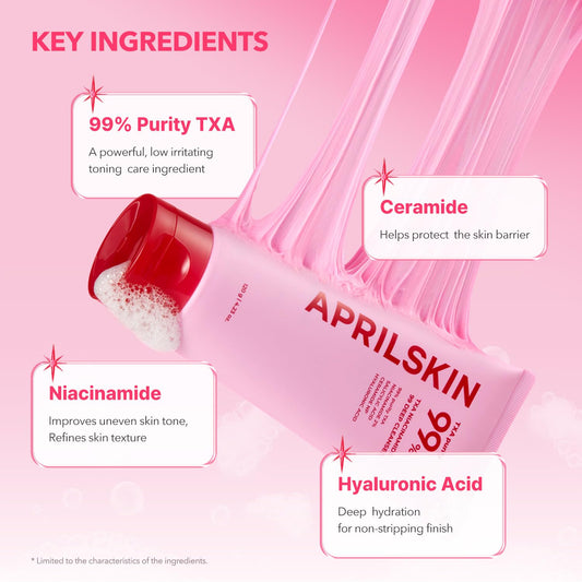 April Skin TXA Niacinamide Pink Bubble Gum Deep Cleanser