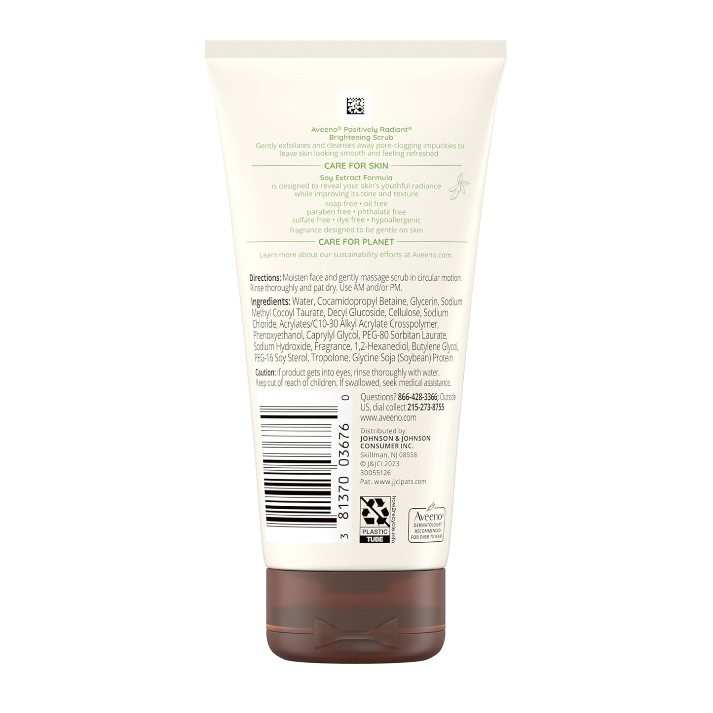 Aveeno Positively Radiant Skin Brightening Exfoliating Daily Facial Scrub