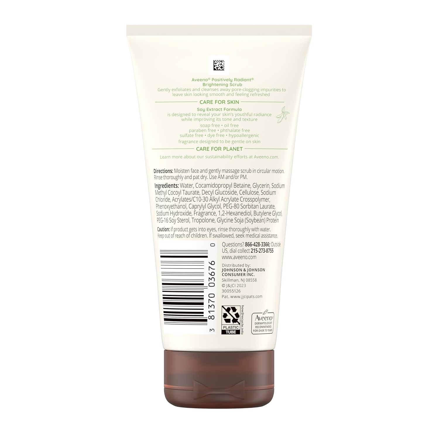 Aveeno Positively Radiant Skin Brightening Exfoliating Daily Facial Scrub