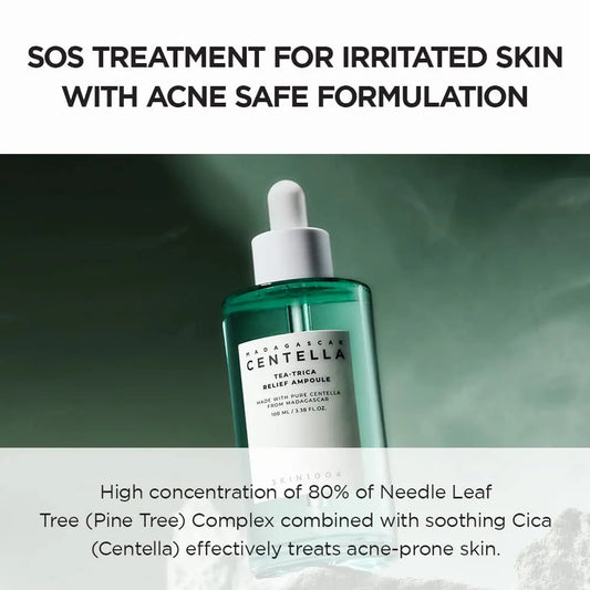 Madagascar Centella Tea-Trica Soothing Ampoule Essence Tea Tree Toner
