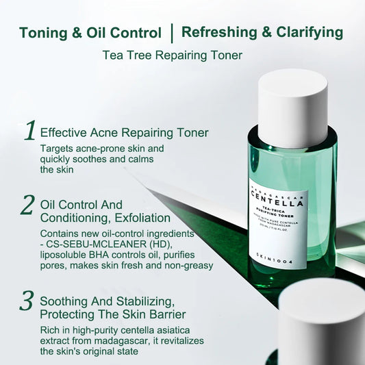 Madagascar Centella Tea-Trica Soothing Ampoule Essence Tea Tree Toner